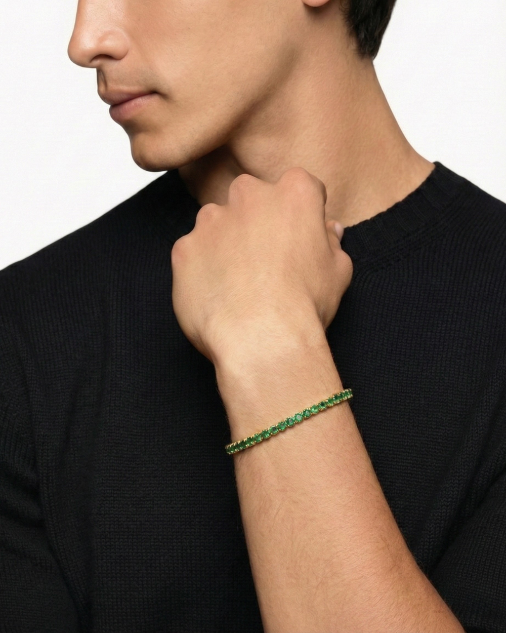 Emerald Tennis Bracelet – 2.5 mm, 18k Gold