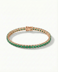 Emerald Tennis Bracelet – 2.5 mm, 18k Rose Gold