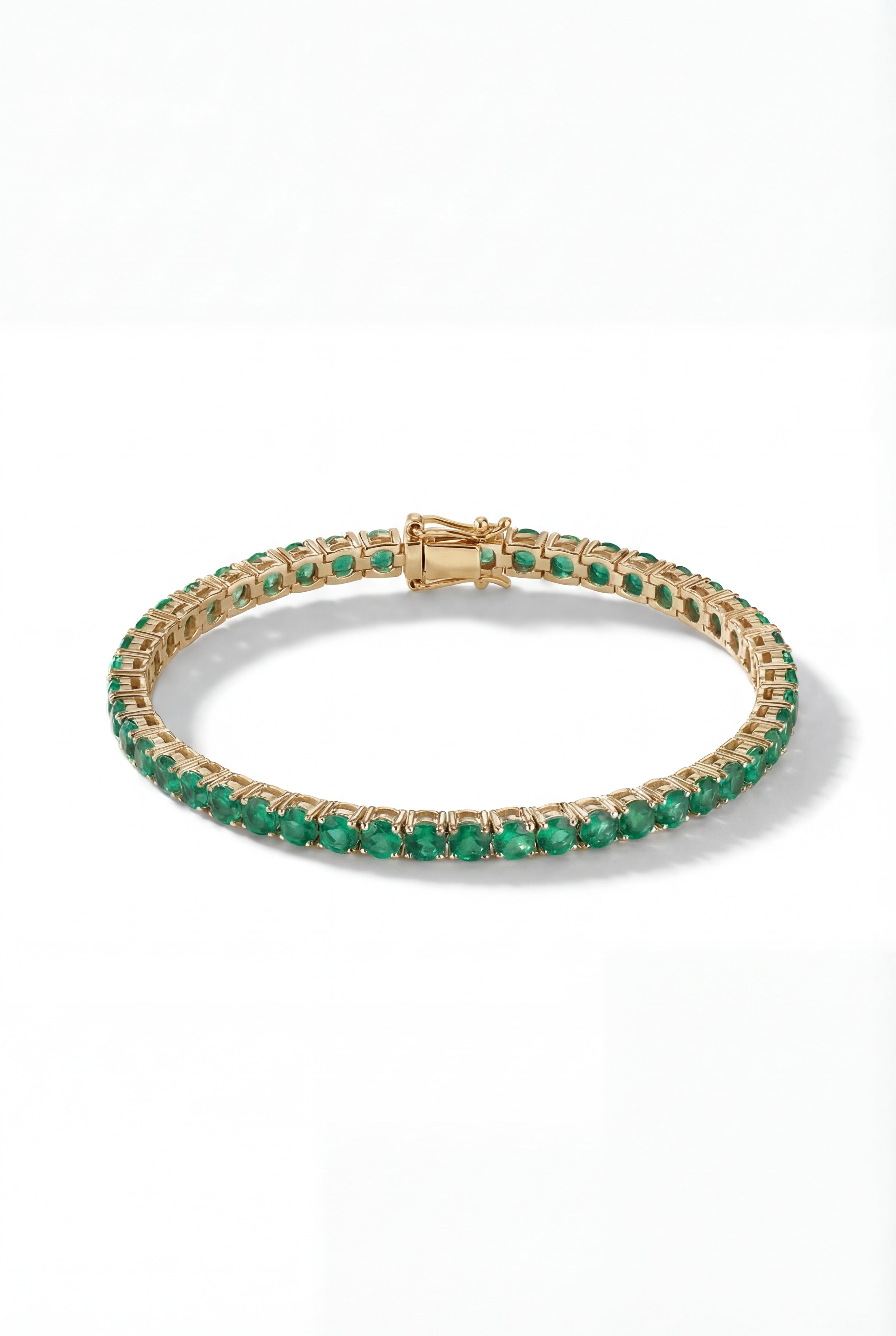 Emerald Tennis Bracelet – 2.5 mm, 18k Gold